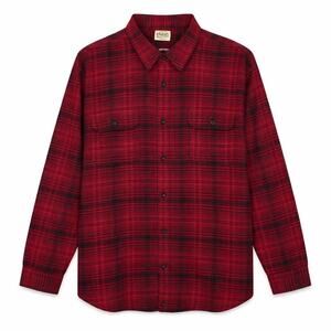 Ortan Brothers Shirt Jacket Mens 3XL Red Black Plaid Button Up Cotton Gorpcore